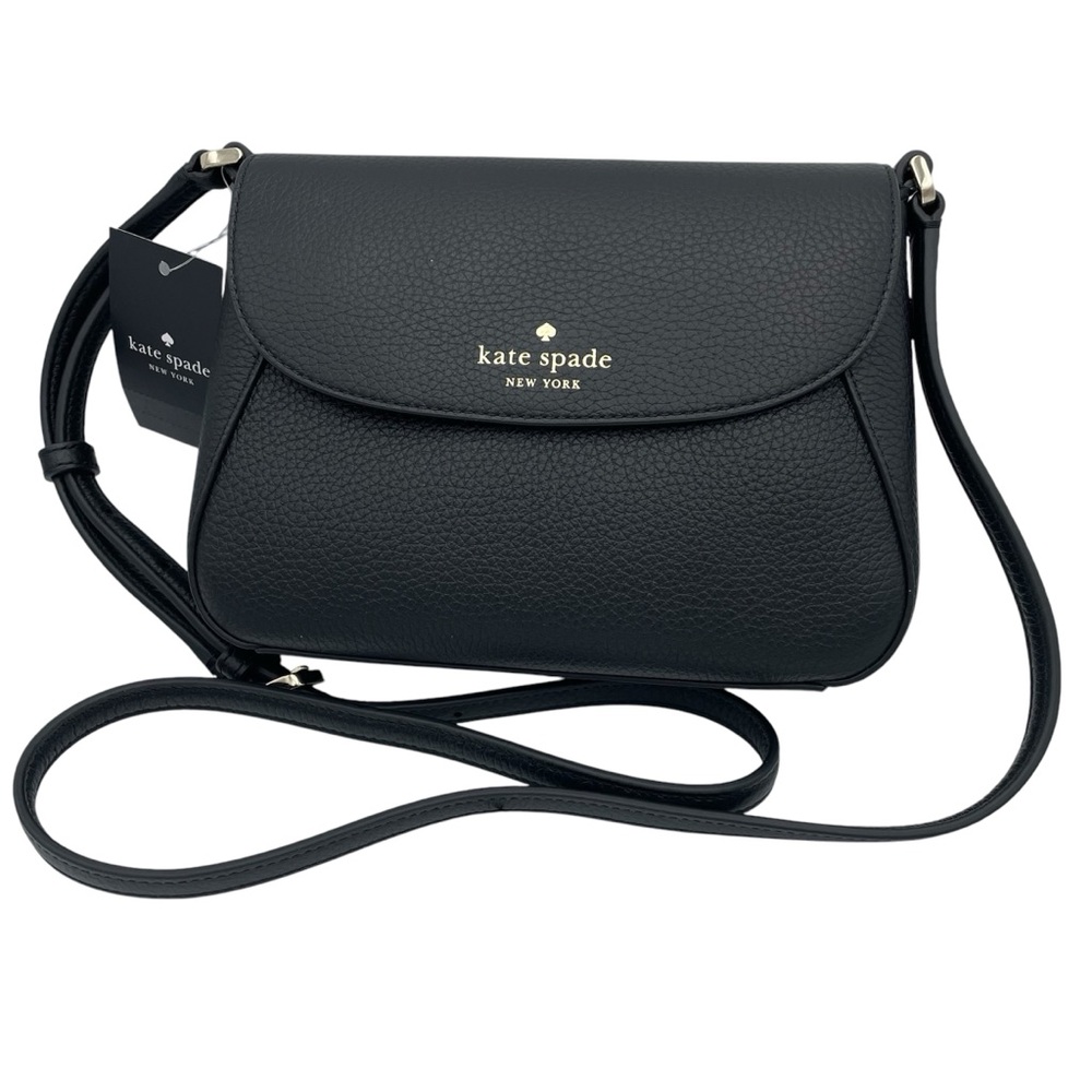 Kate Spade Black Pebbled Leather Monica Crossbody Bag NWT